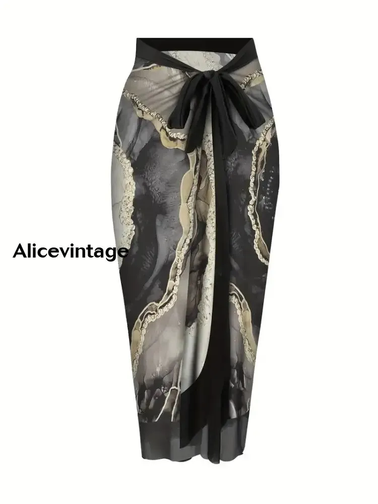 Abstract Art Print Halter Two Piece Swimsuits