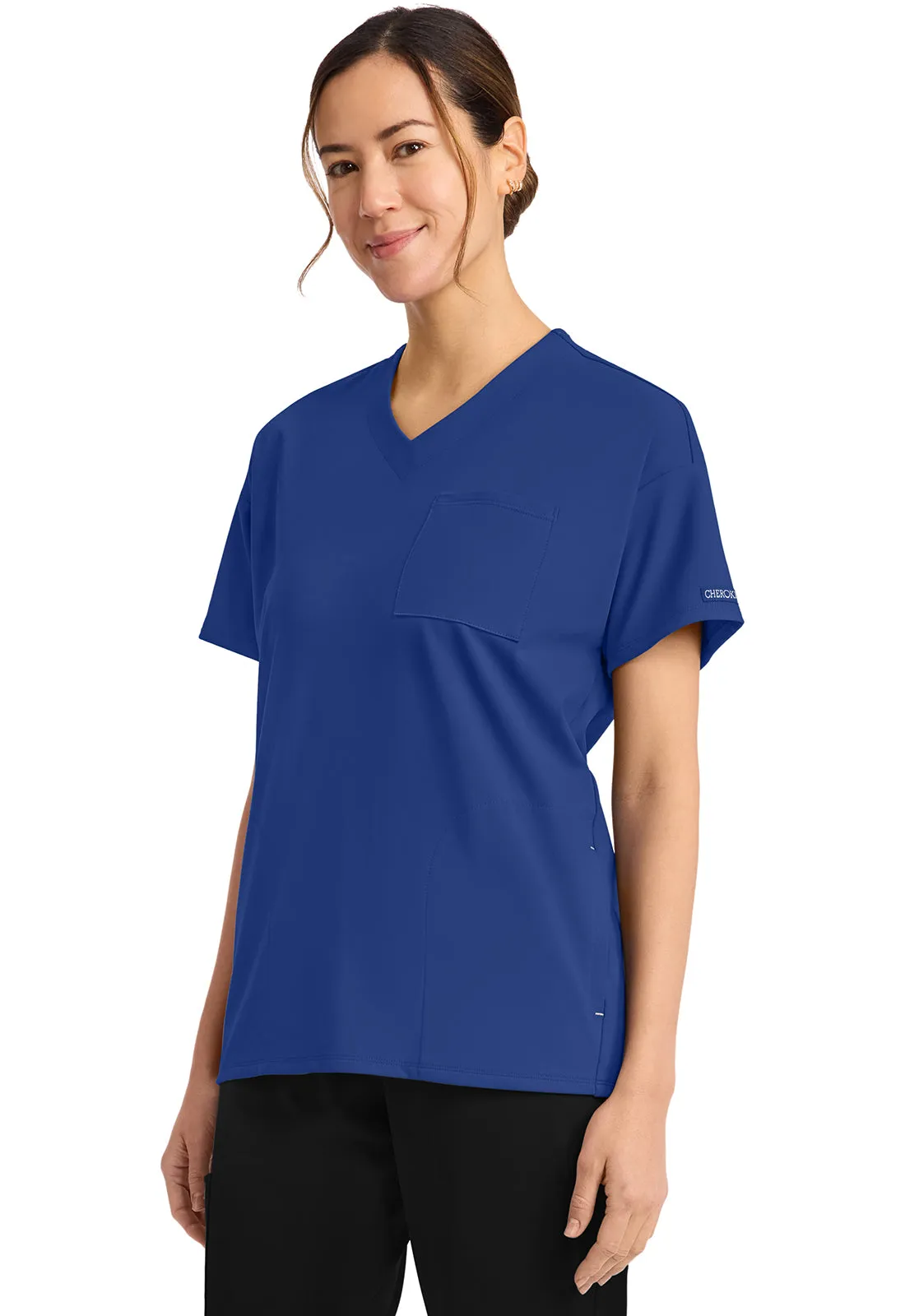 Achieve CK863 Women's 3 Pocket V-Neck Tunic Royal