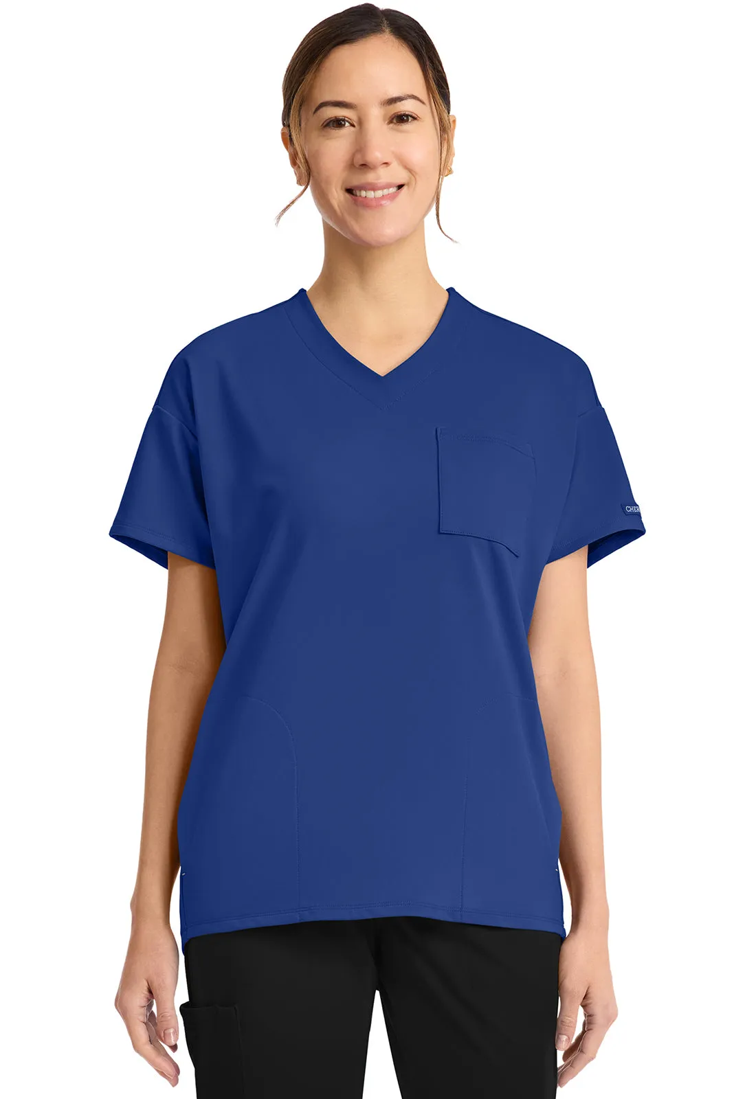 Achieve CK863 Women's 3 Pocket V-Neck Tunic Royal