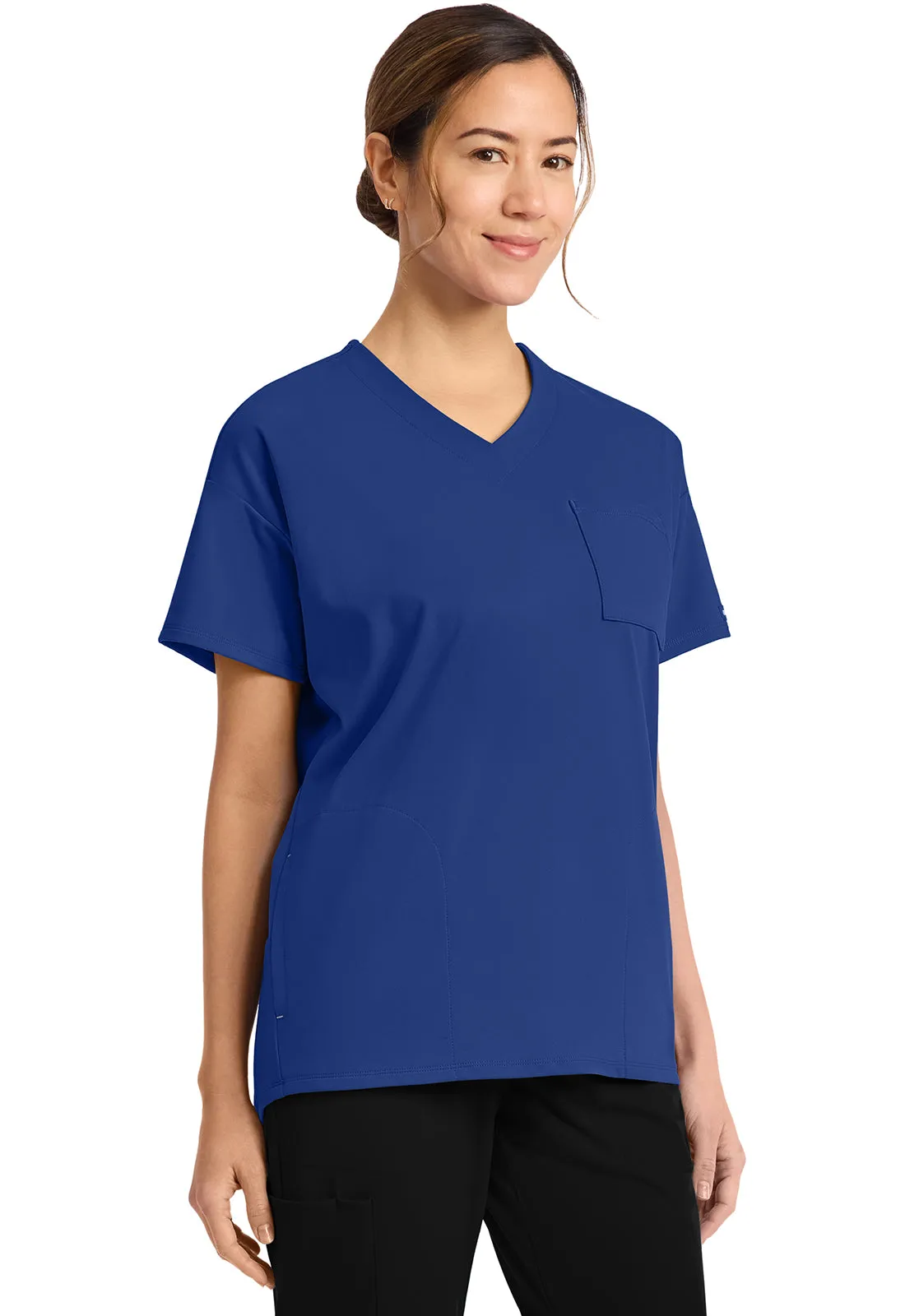 Achieve CK863 Women's 3 Pocket V-Neck Tunic Royal