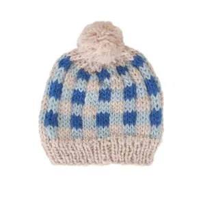 Acorn Kids Checks Beanie - Blue