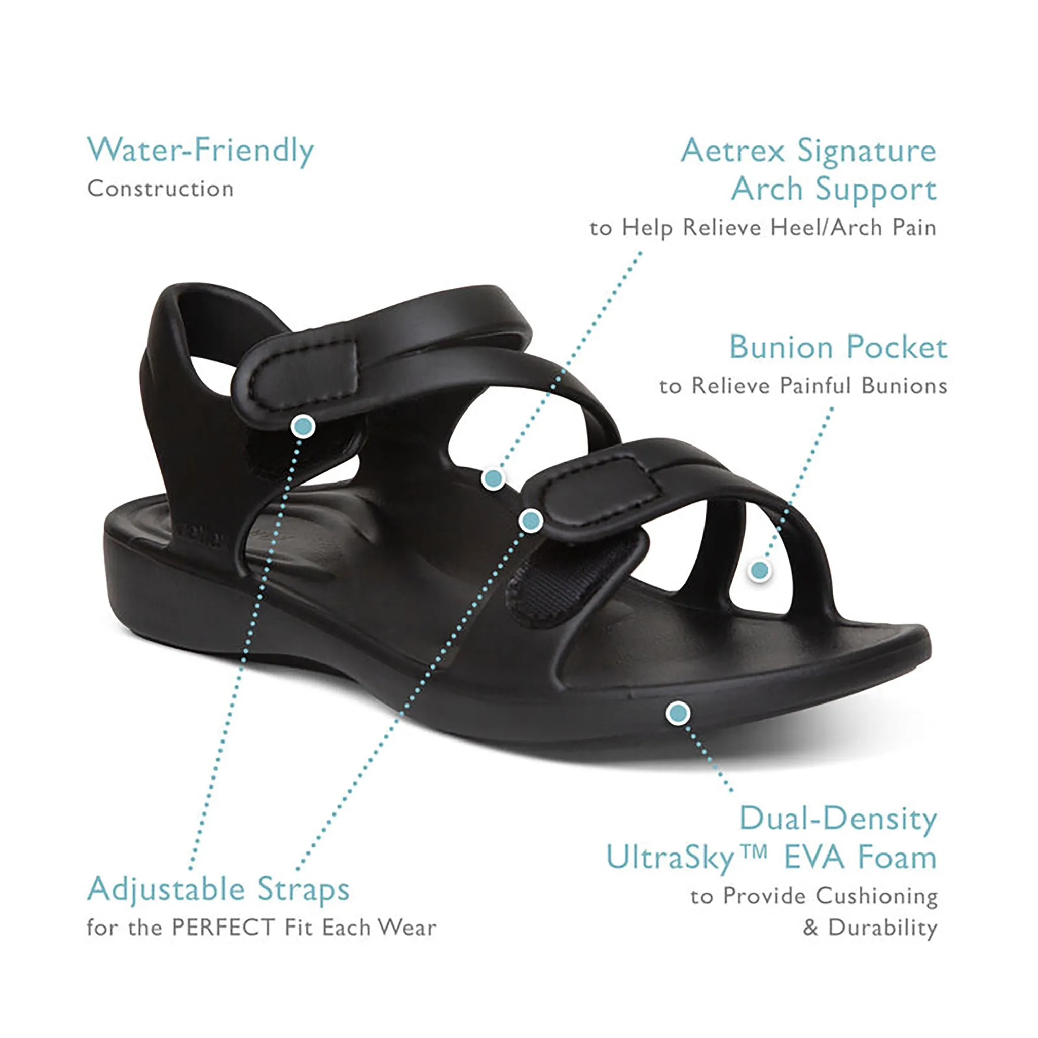 Aetrex | Jillian Sport Water-Friendly Sandal Coral