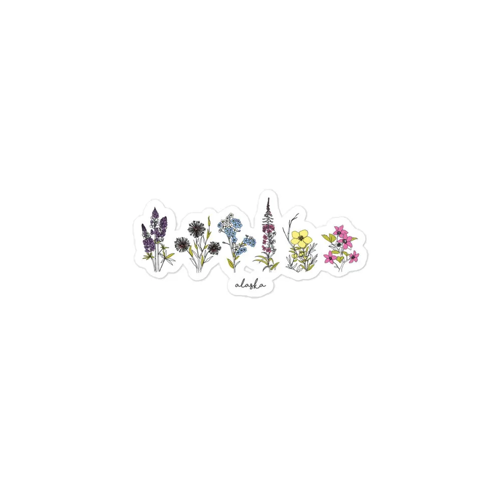 Alaska Wildflowers - Alaska Flowers Sticker