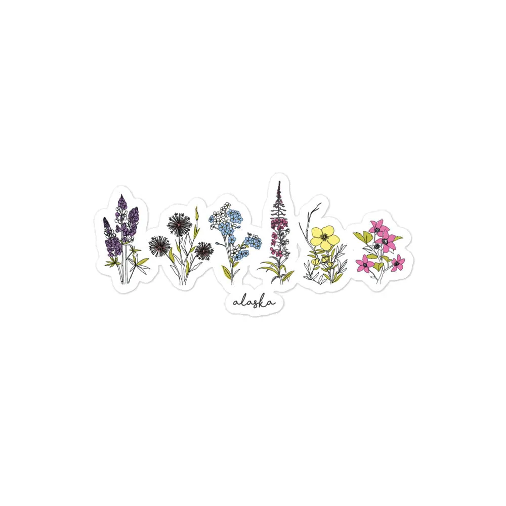 Alaska Wildflowers - Alaska Flowers Sticker