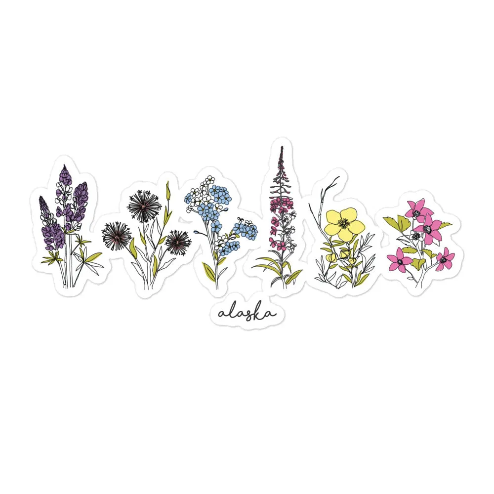 Alaska Wildflowers - Alaska Flowers Sticker