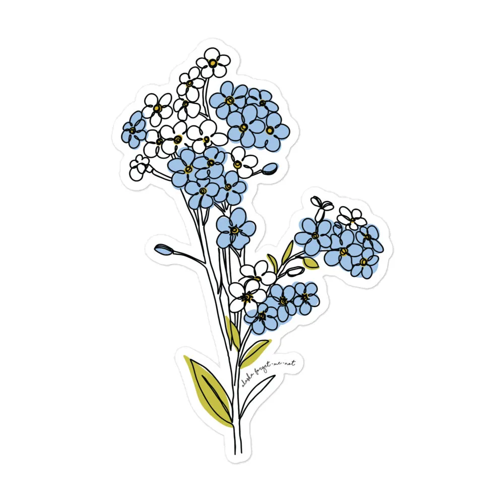 Alaska Wildflowers - Forget Me Not Sticker