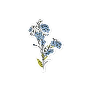 Alaska Wildflowers - Forget Me Not Sticker