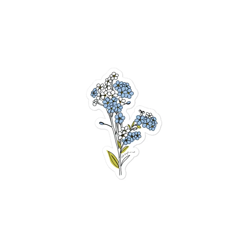 Alaska Wildflowers - Forget Me Not Sticker