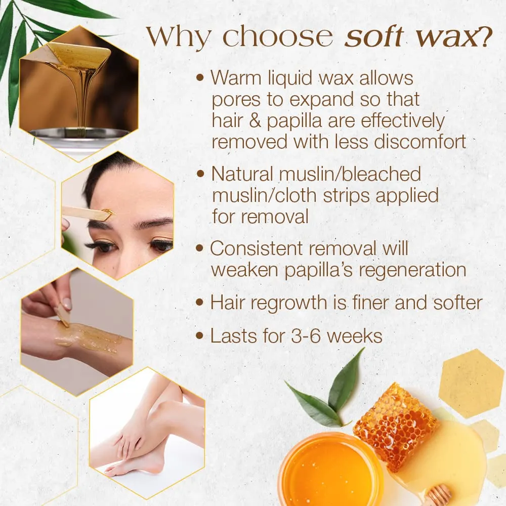All Purpose Honee Hair Removal Soft Wax for All Skin and Hair Types, 14 Oz