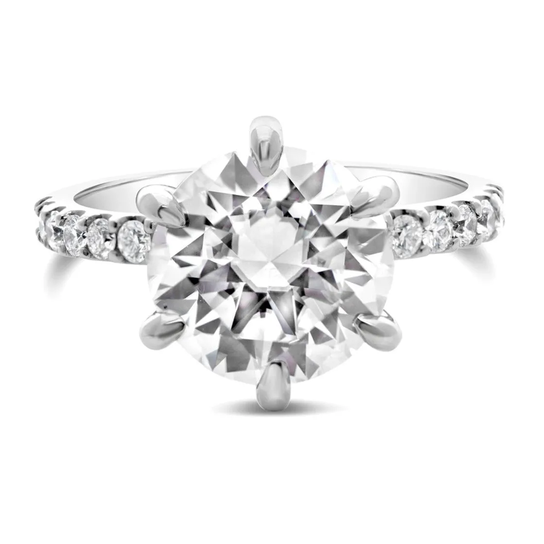 Ally | Round Moissanite Engagement Ring