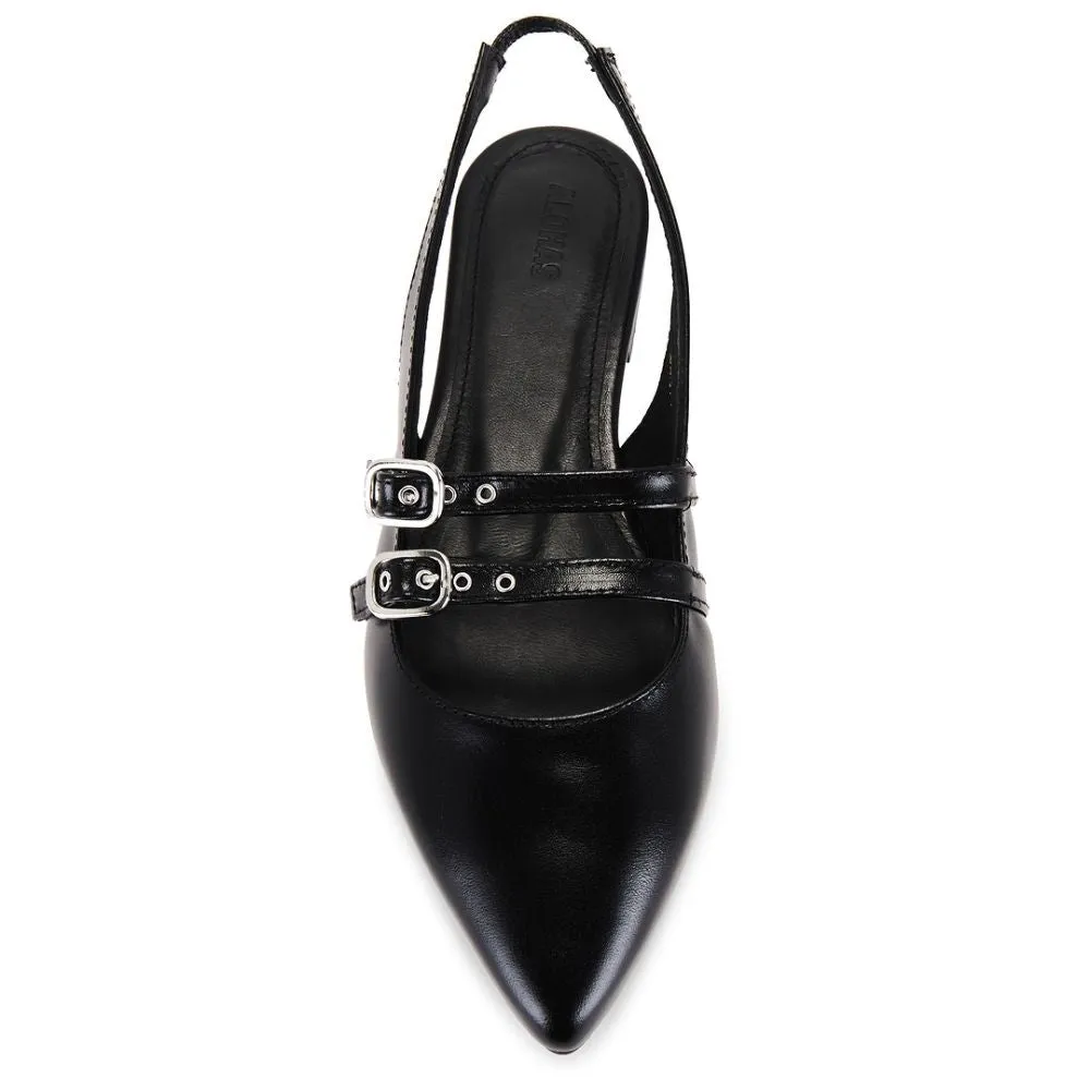Alohas Women's Wren Leather Pumps in Black