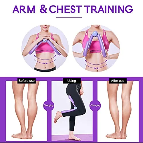 Alphabet1 Latest Men's and Women's Soft Foam PVC Thigh Trimmer Equipment and Yoga Ring Leg Muscle Training Machine Home or Travel Workout Best Leg Trainer for Waist Thigh Hips Arms (Multicolour)