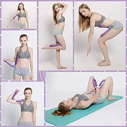 Alphabet1 Latest Men's and Women's Soft Foam PVC Thigh Trimmer Equipment and Yoga Ring Leg Muscle Training Machine Home or Travel Workout Best Leg Trainer for Waist Thigh Hips Arms (Multicolour)
