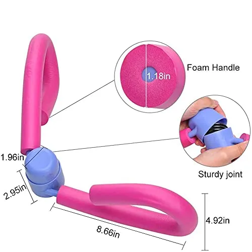 Alphabet1 Latest Men's and Women's Soft Foam PVC Thigh Trimmer Equipment and Yoga Ring Leg Muscle Training Machine Home or Travel Workout Best Leg Trainer for Waist Thigh Hips Arms (Multicolour)