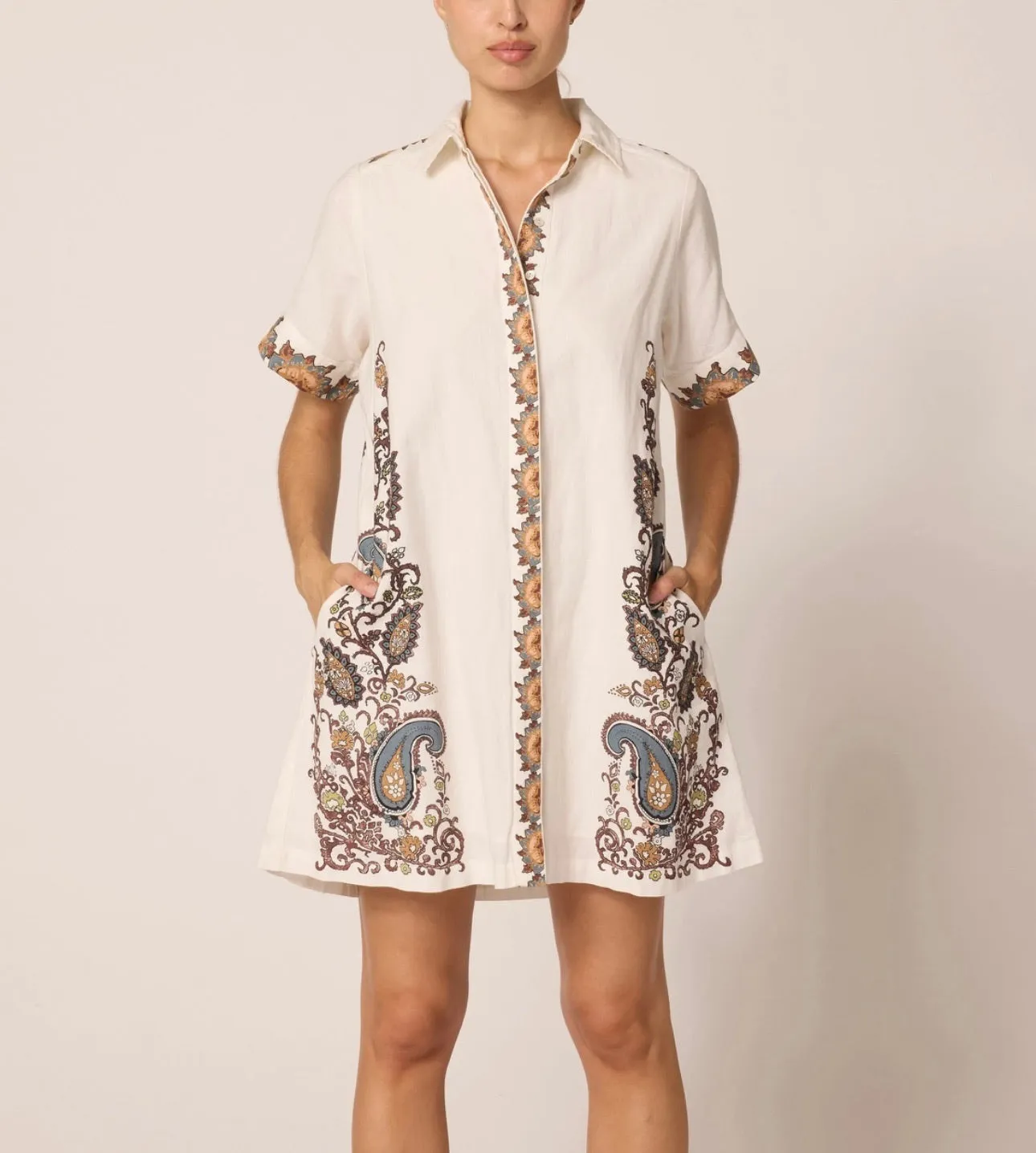 Anahita Mini Dress in Veneto Paisley