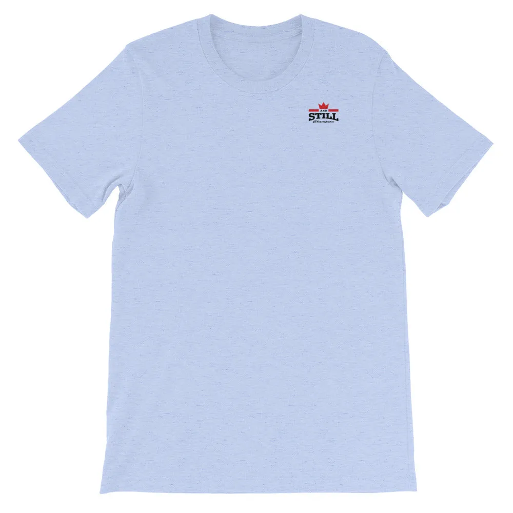 And Still Champion crest logo black lettering women's T-shirt