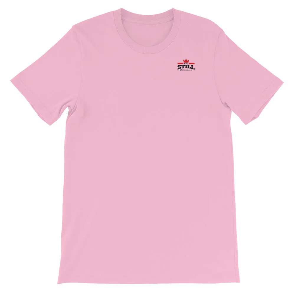 And Still Champion crest logo black lettering women's T-shirt