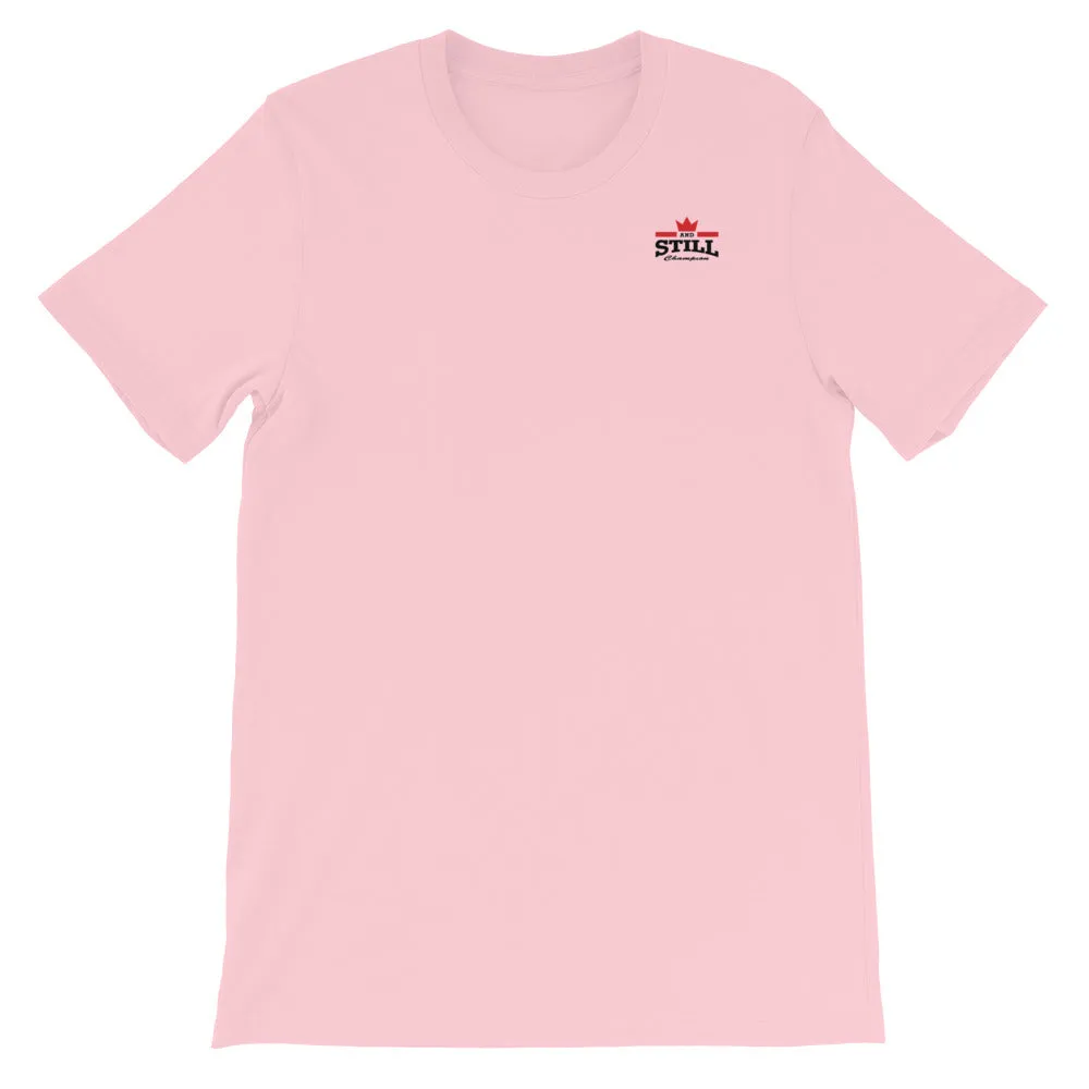 And Still Champion crest logo black lettering women's T-shirt