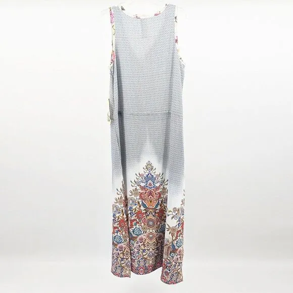 Aratta Women's Sleeveless Floral V Neck Long Maxi Dress Size Medium