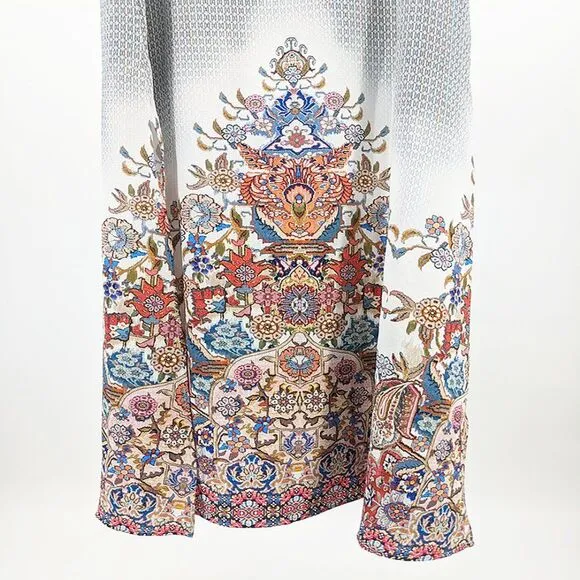Aratta Women's Sleeveless Floral V Neck Long Maxi Dress Size Medium