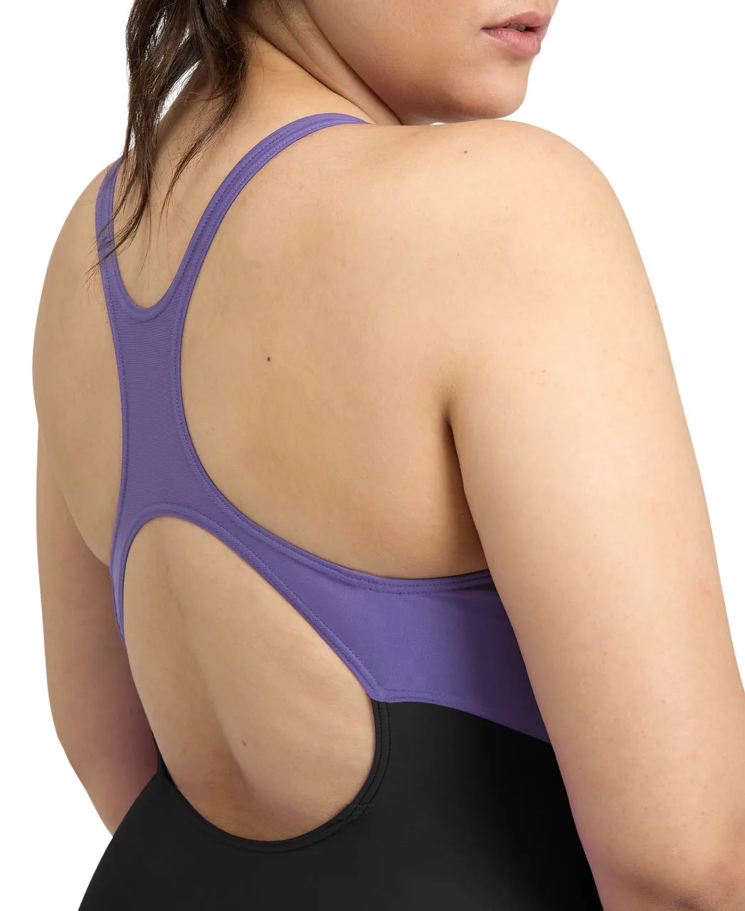 Arena Performance Women's Graphic Plus Swimsuit - Black-Lavanda