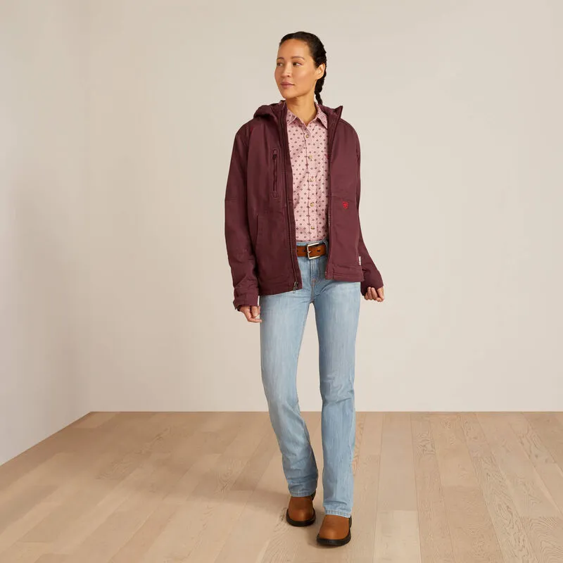 Ariat Women's Flame Resistant DuraLight Cordura Canvas Jacket Grape - 10052836