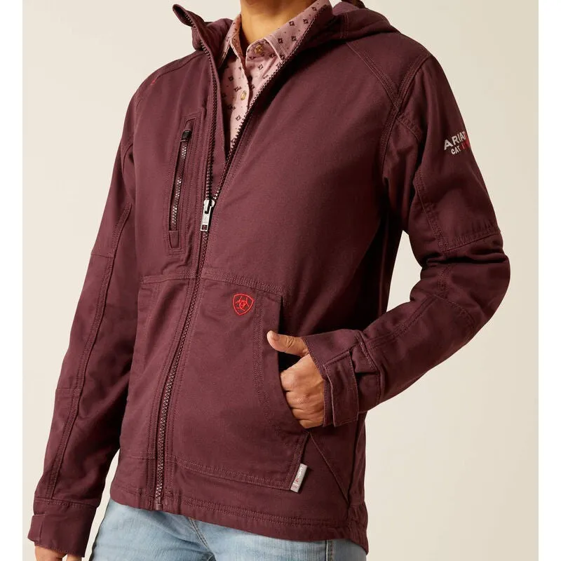 Ariat Women's Flame Resistant DuraLight Cordura Canvas Jacket Grape - 10052836
