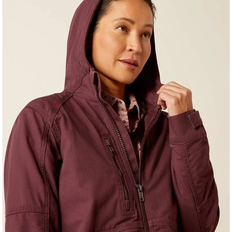Ariat Women's Flame Resistant DuraLight Cordura Canvas Jacket Grape - 10052836