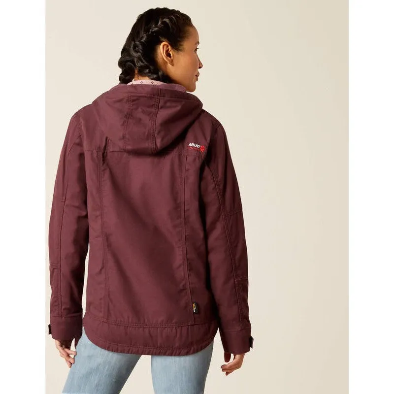 Ariat Women's Flame Resistant DuraLight Cordura Canvas Jacket Grape - 10052836