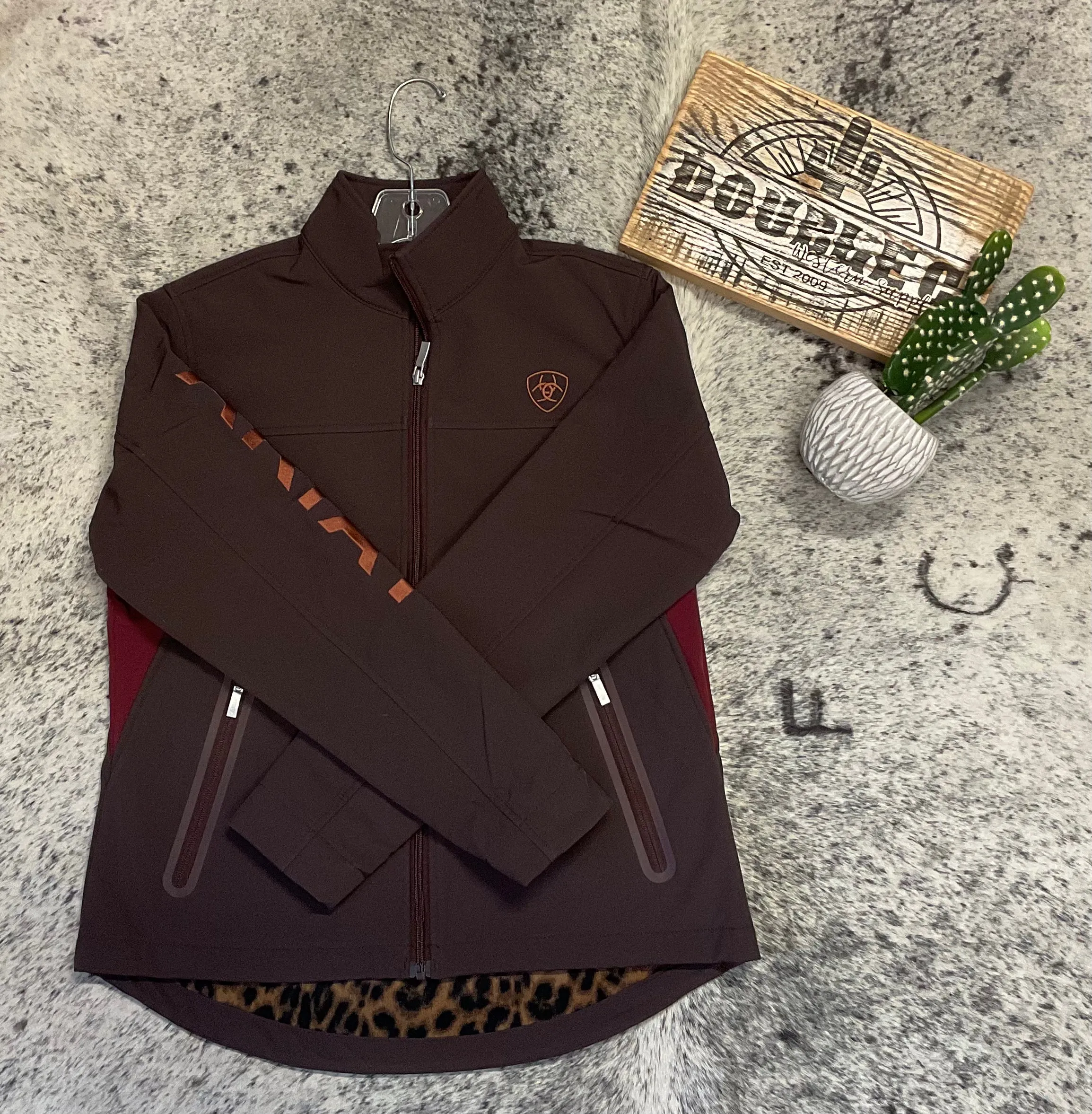 Ariat Womens New Team Softshell Jacket Chocalate Plum