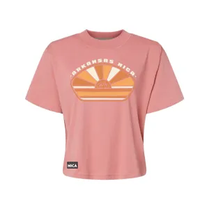 Arkansas NICA Vintage Sunset Women's Cropped Tee