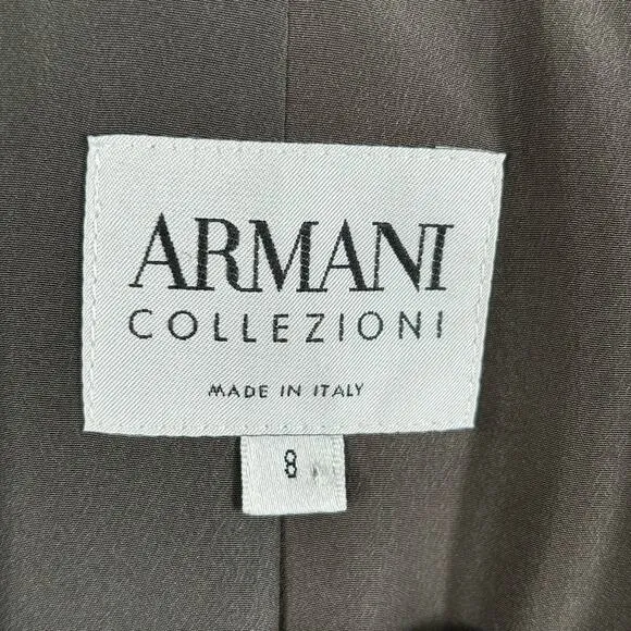 Armani Collezioni Women's Career Casual  Size 10 Gray Textured Blazer Coat