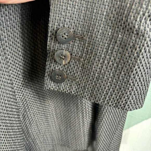 Armani Collezioni Women's Career Casual  Size 10 Gray Textured Blazer Coat