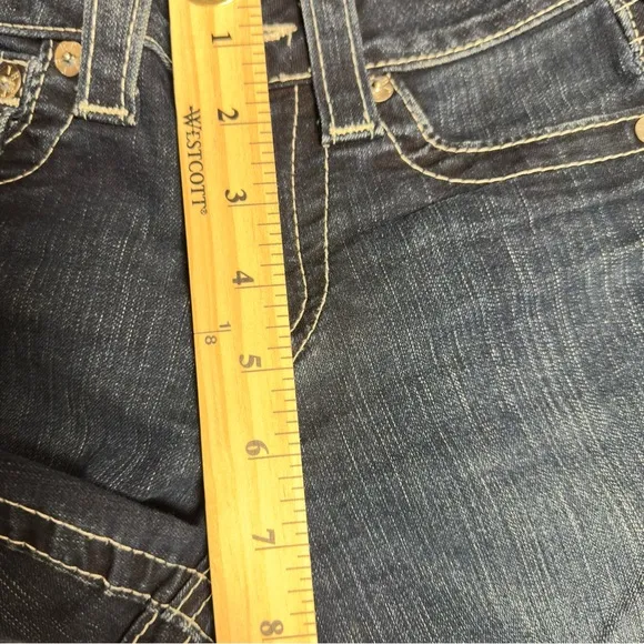 Authentic True Religion Serena Womens Blue Jeans Size 25 metal buttons Preppy