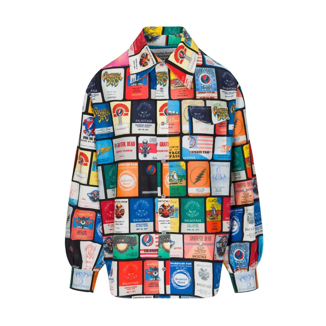 Backstage Pass Print Long Sleeve Shirt