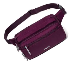 Baggallini Securtex Anti-Theft Belt Bag Sling Mulberry