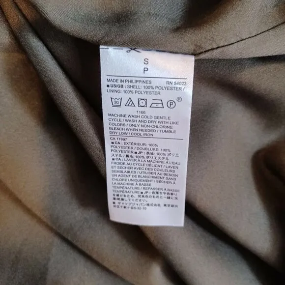 🤩Banana Republic Size S Women's Skirt olive green Midi Lined Belted boho New