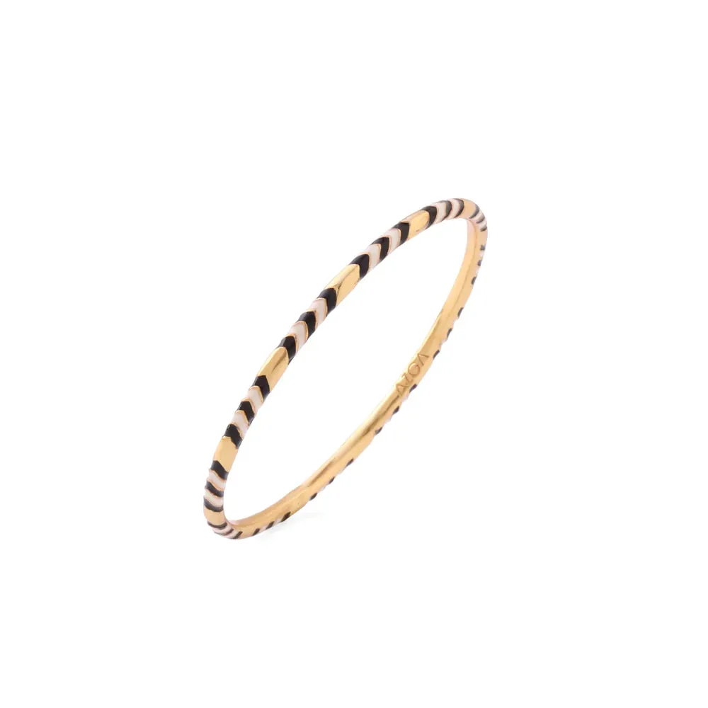 Bangle Chevron - black and ivory (s8)
