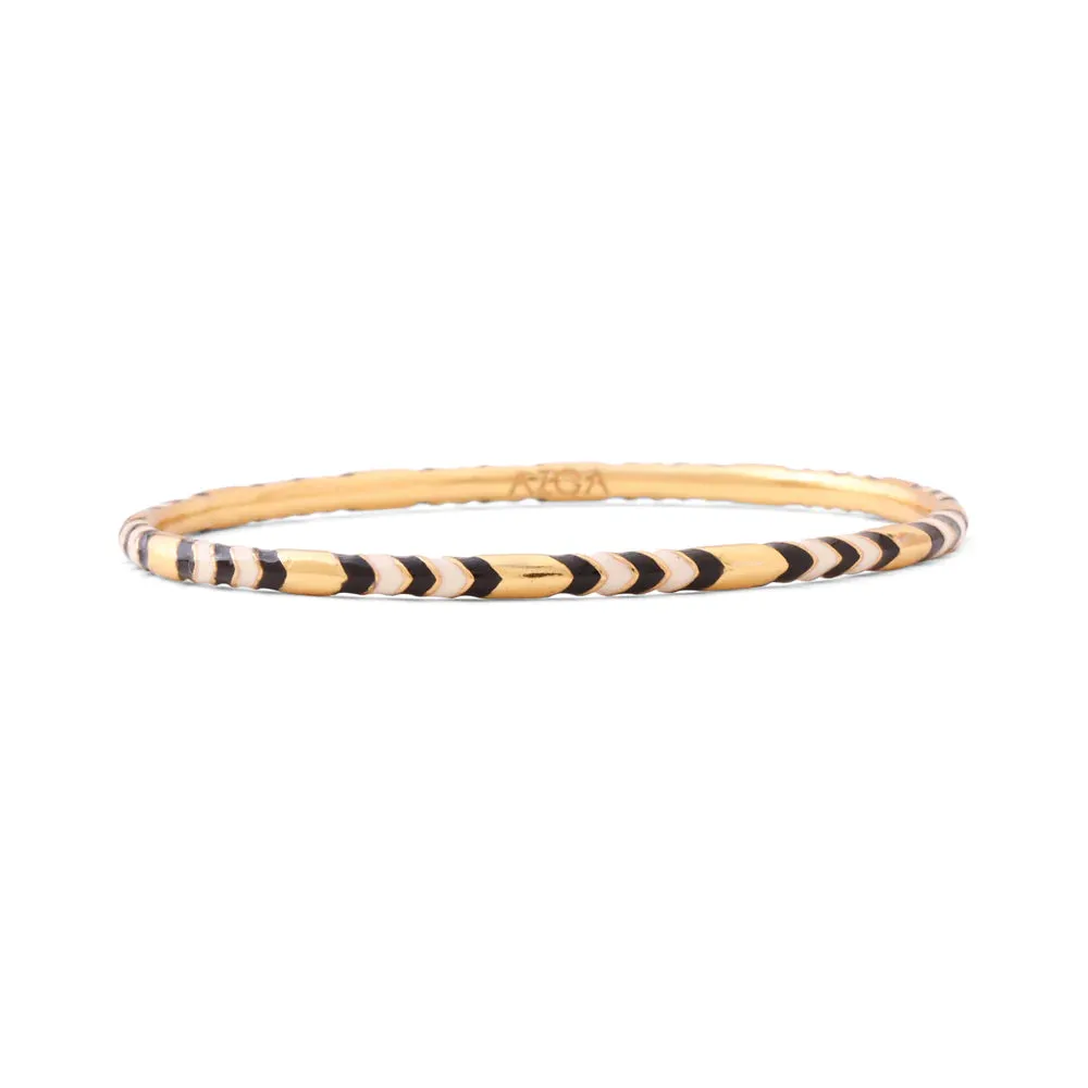 Bangle Chevron - black and ivory (s8)