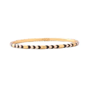 Bangle Chevron - black and ivory (s8)