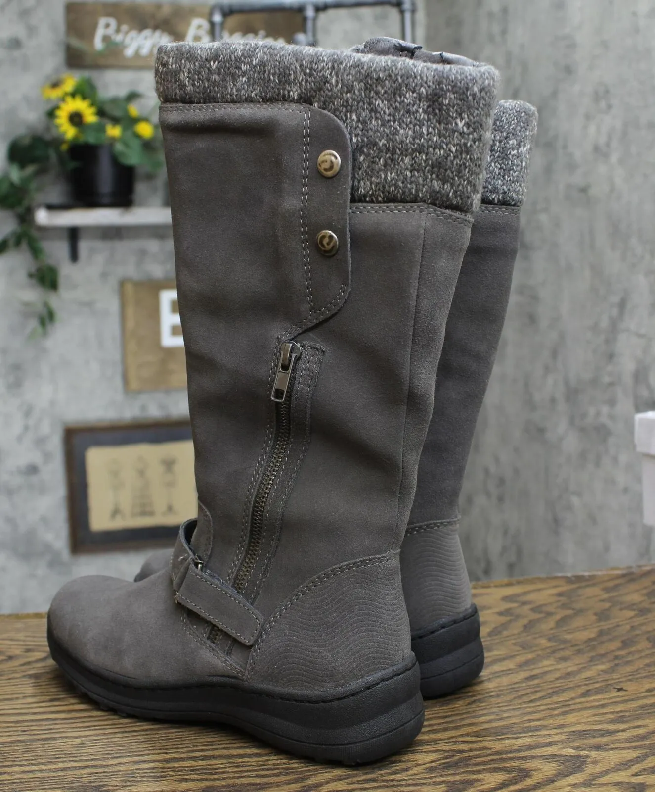 Baretraps Adele Water Resistant Tall Shaft Women's Boot BT25221 Gunmetal Gray 6M