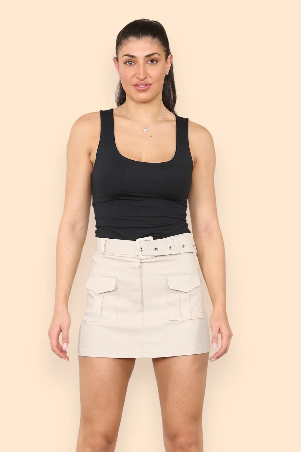 Belted Cargo Skort