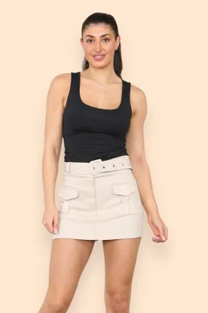 Belted Cargo Skort