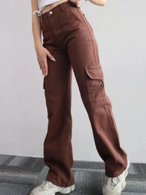 Beverley® | Vintage High Waist Cargo Pants With Straight Legs