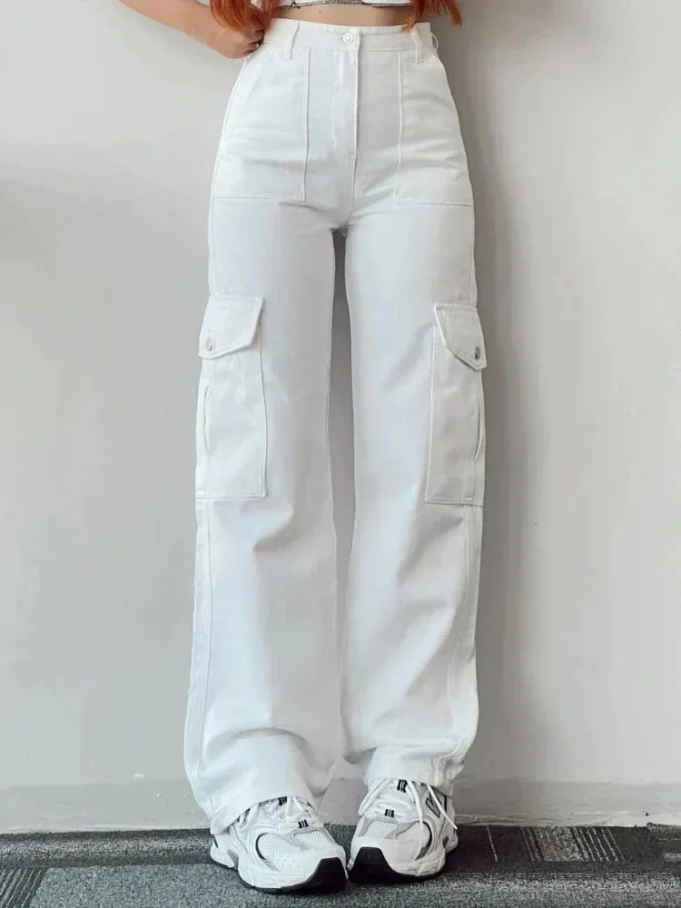 Beverley® | Vintage High Waist Cargo Pants With Straight Legs