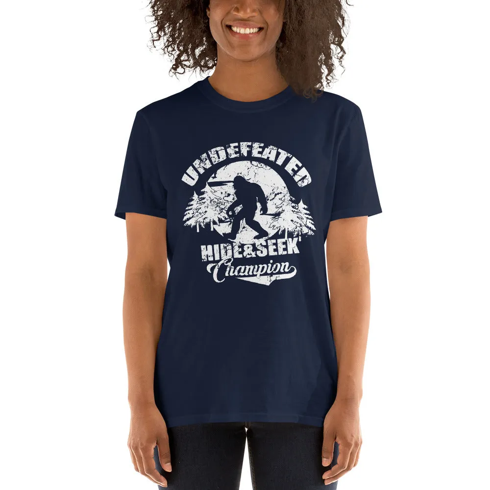 Bigfoot Undefeated Hide & Seek Champion Women's T-Shirt
