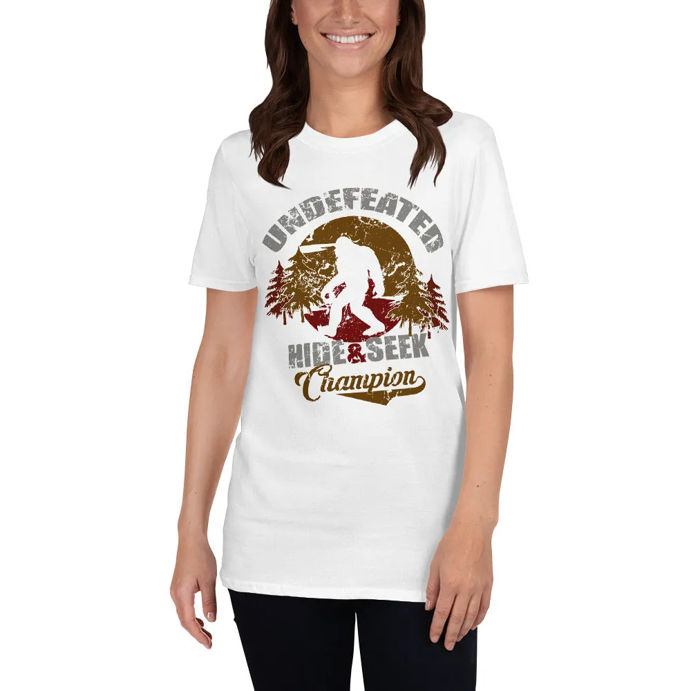 Bigfoot Undefeated Hide & Seek Champion Women's T-Shirt