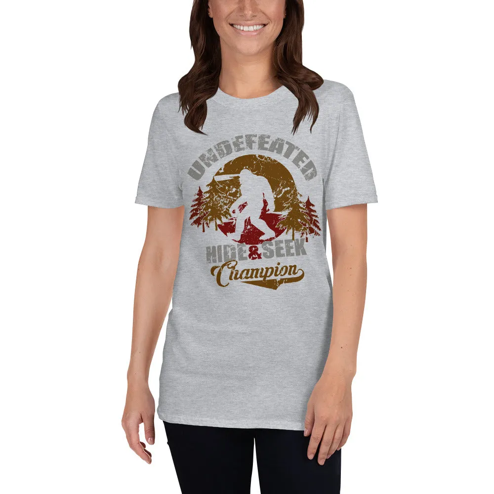 Bigfoot Undefeated Hide & Seek Champion Women's T-Shirt