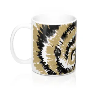 Black & Gold Tie Dye Coffee Mug