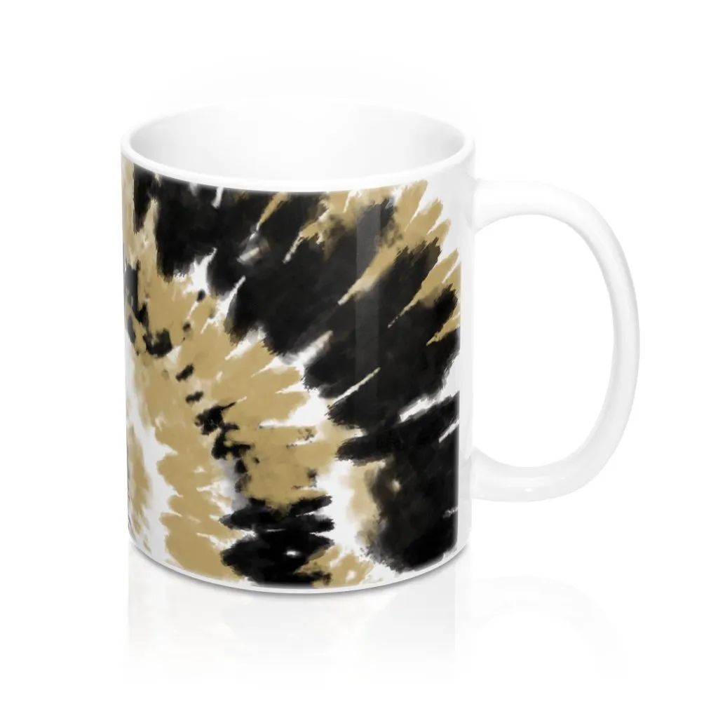 Black & Gold Tie Dye Coffee Mug